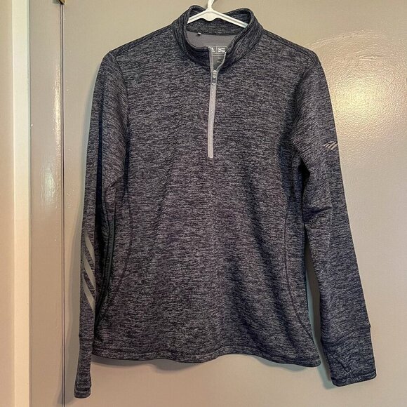 Adidas Women's Golf Brushed Terry Heather Quarter-Zip Pullover Size M - Picture 1 of 7